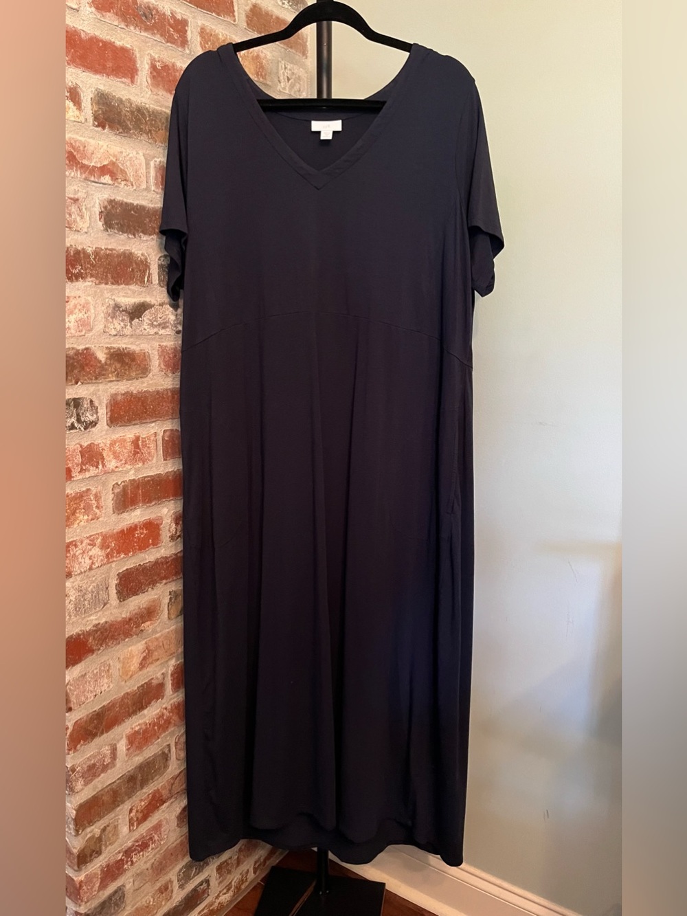 J Jill Knit T Shirt Maxi Dress in navy | size 2x - Picture 2 of 8